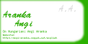 aranka angi business card